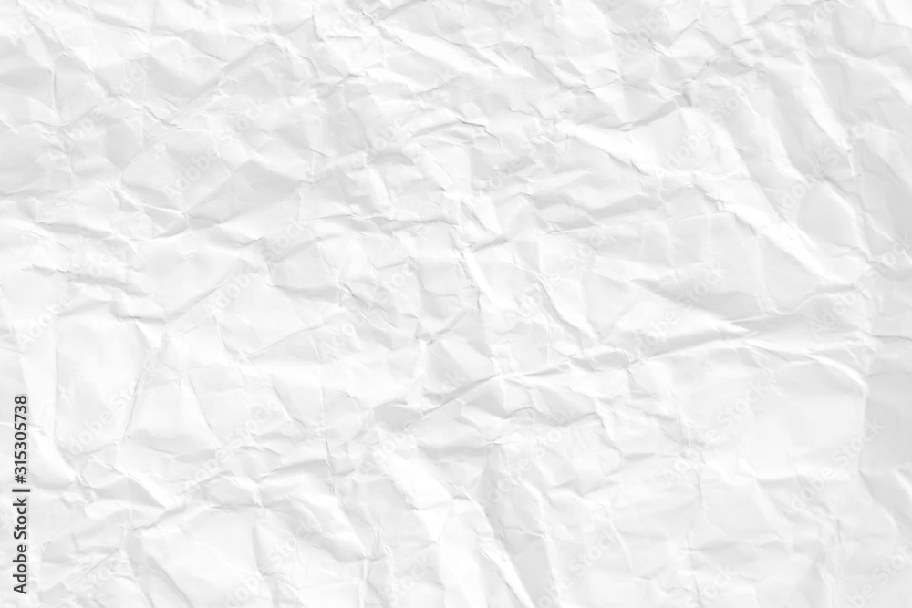 Naklejka premium Paper texture Crumpled White.Top view.