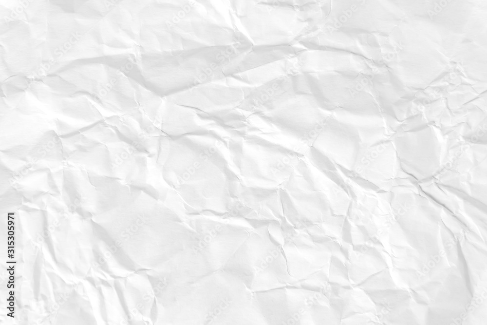 Paper texture Crumpled White.Top view.