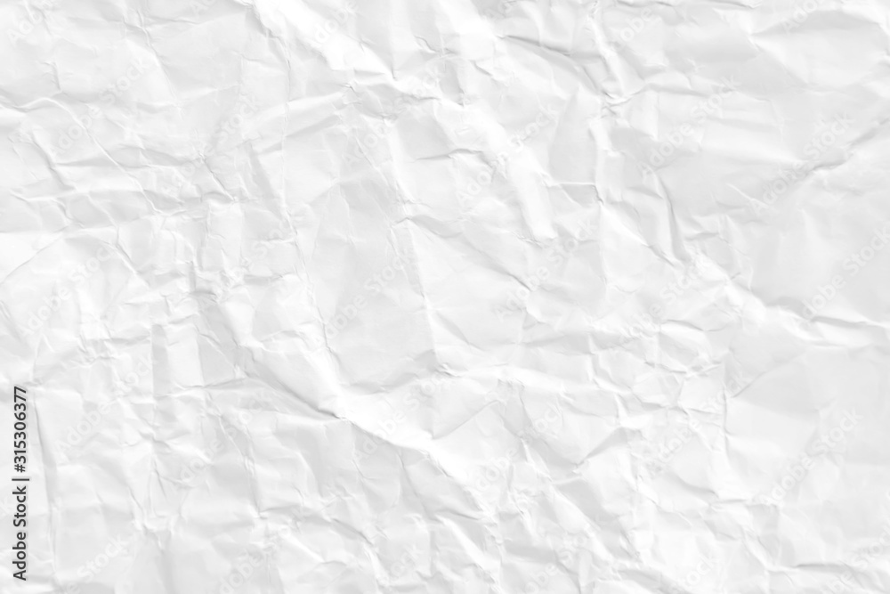 Paper texture Crumpled White.Top view.