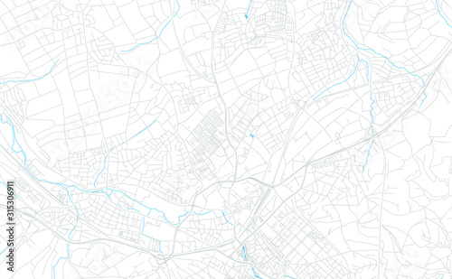 Reutlingen, Germany bright vector map