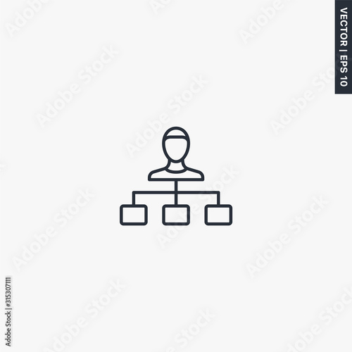 Free Download Business management, linear style sign for mobile concept and web design - GFXLoad