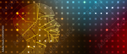Conceptual technology illustration of artificial intelligence