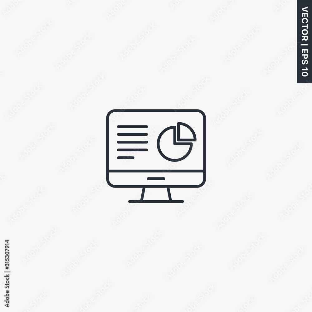 Data, analysis, monitoring, linear style sign for mobile concept and web design Data, analysis, monitoring, linear style sign for mobile concept and web design