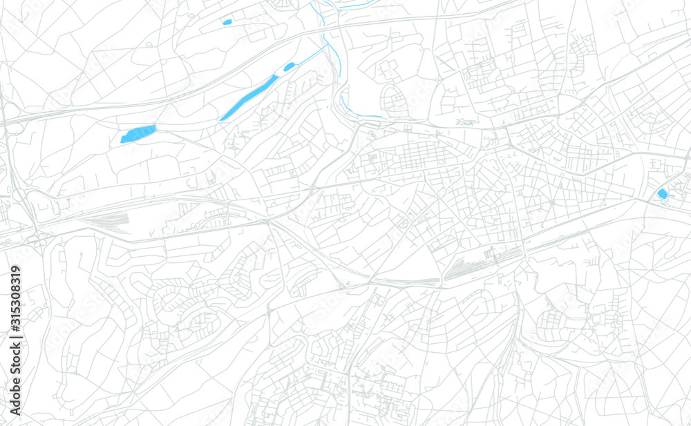 Kaiserslautern, Germany bright vector map