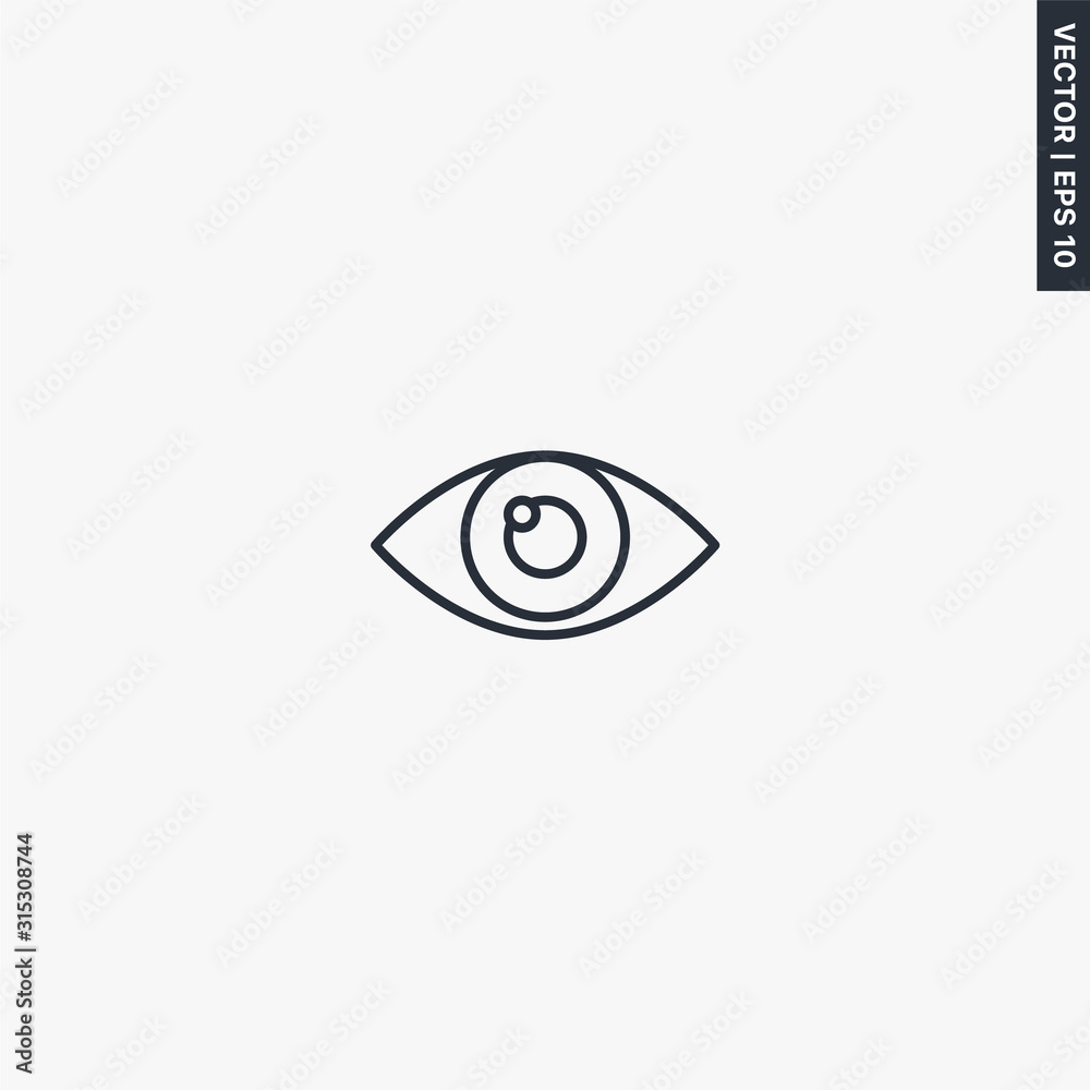 Eye, linear style sign for mobile concept and web design Eye, linear style sign for mobile concept and web design