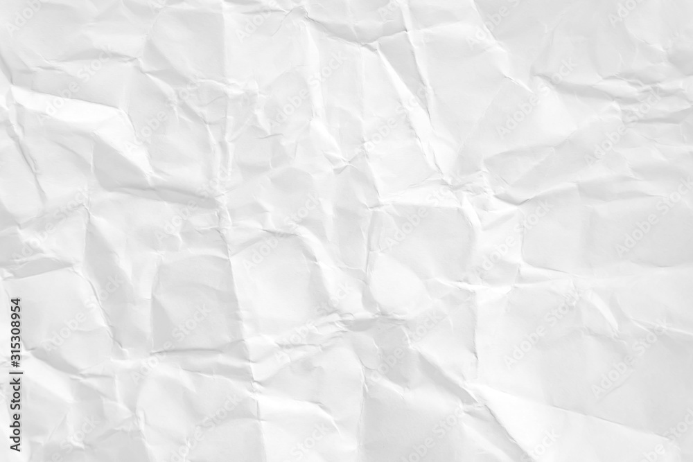 Paper texture Crumpled White.Top view.