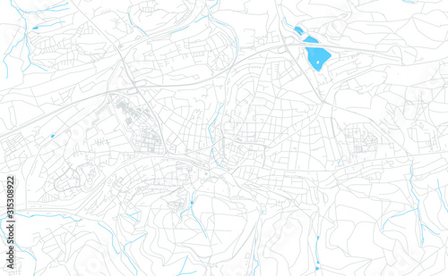 Wallpaper Mural Iserlohn, Germany bright vector map Torontodigital.ca