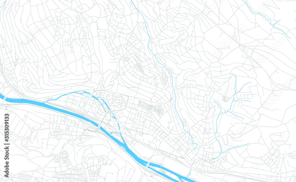 Esslingen am Neckar, Germany bright vector map