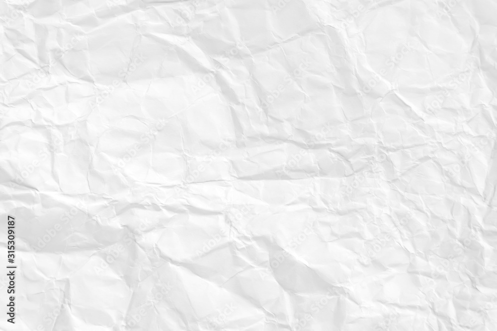 Paper texture Crumpled White.Top view.