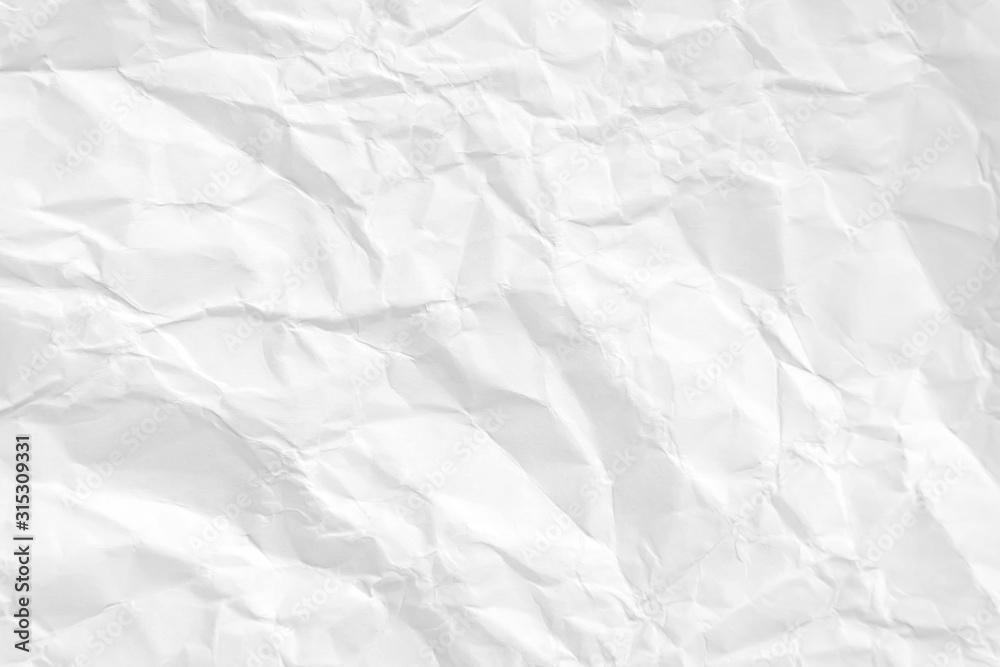 Fototapeta premium Paper texture Crumpled White.Top view.
