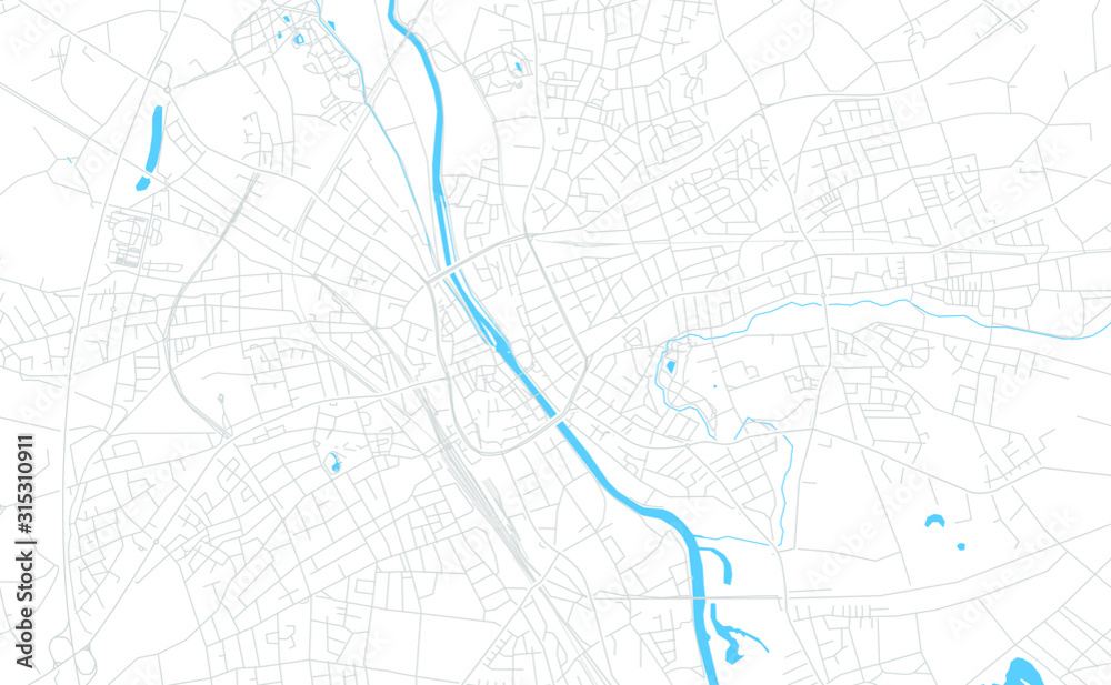 Rheine, Germany bright vector map
