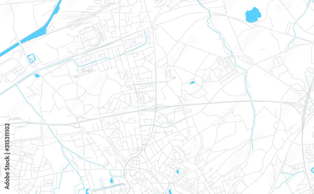 Castrop-Rauxel, Germany bright vector map