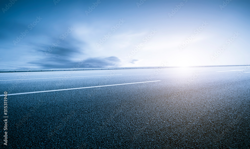 Sky Highway Asphalt Road and beautiful sky sunset scenery Sky Highway Asphalt Road and beautiful sky sunset scenery
