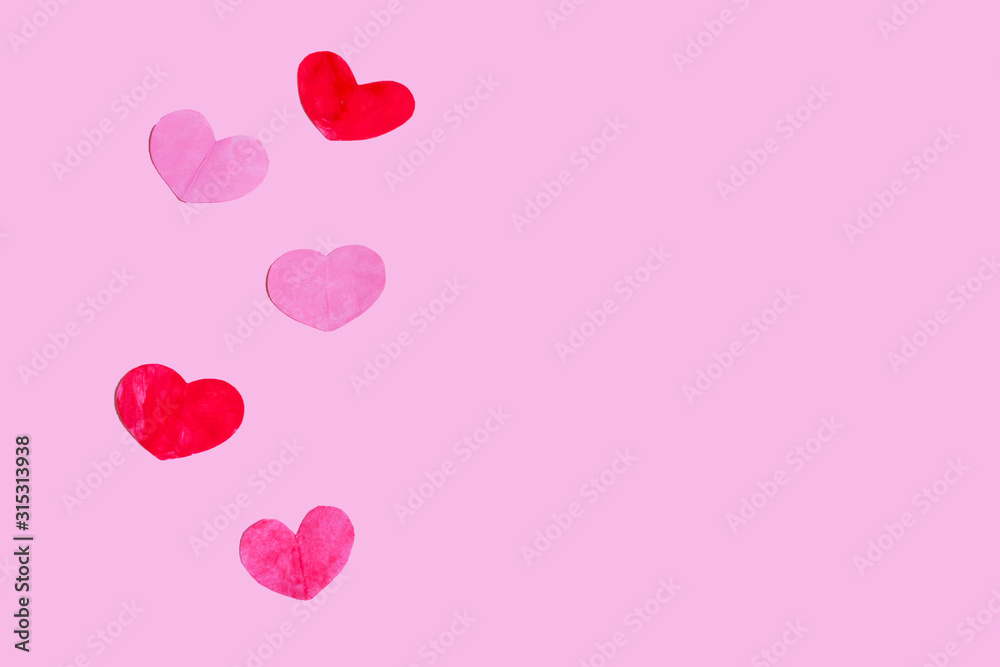 Background with hearts or love signs