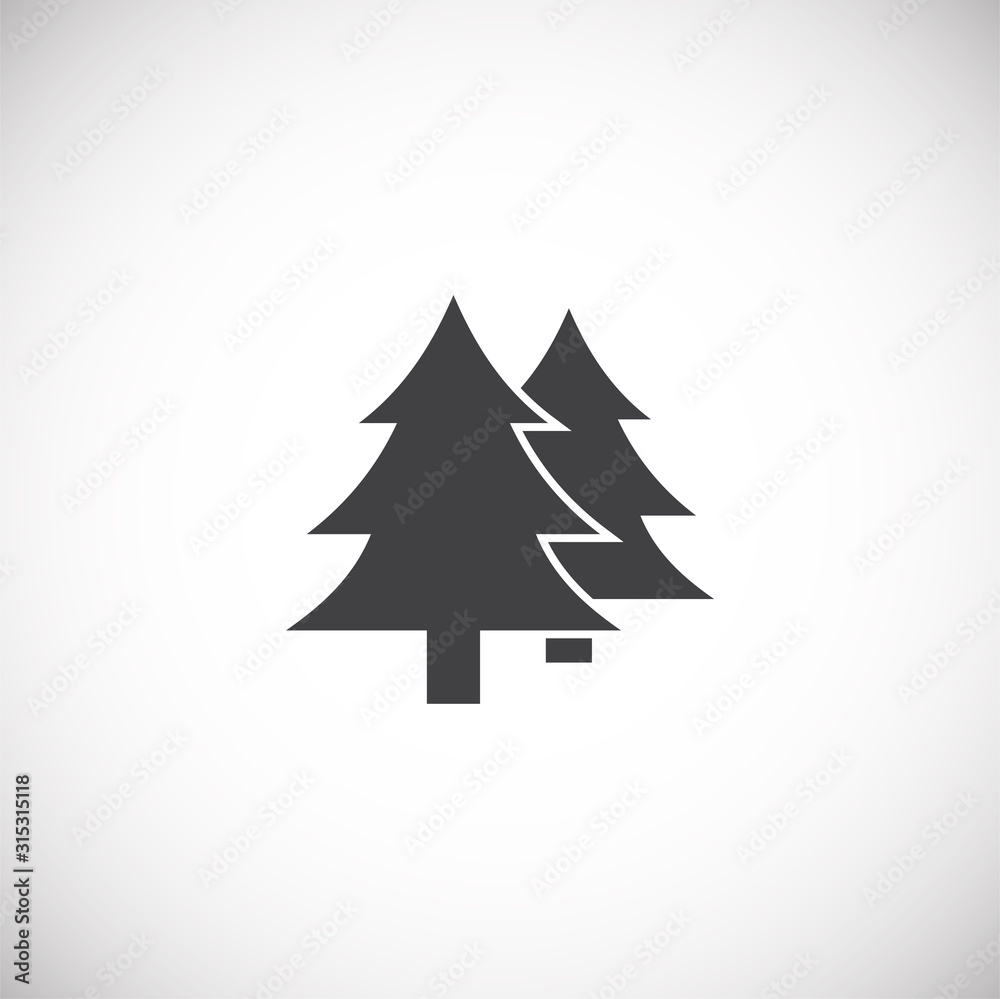 Obraz premium Camping icon on background for graphic and web design. Creative illustration concept symbol for web or mobile app.