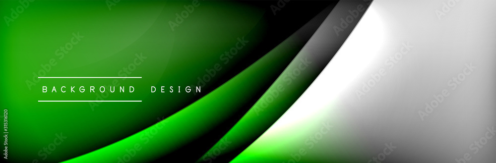 Flowing waves with 3d shadow effects and fluid gradients. Dynamic trendy abstract background. Vector Illustration Flowing waves with 3d shadow effects and fluid gradients. Dynamic trendy abstract background. Vector Illustration
