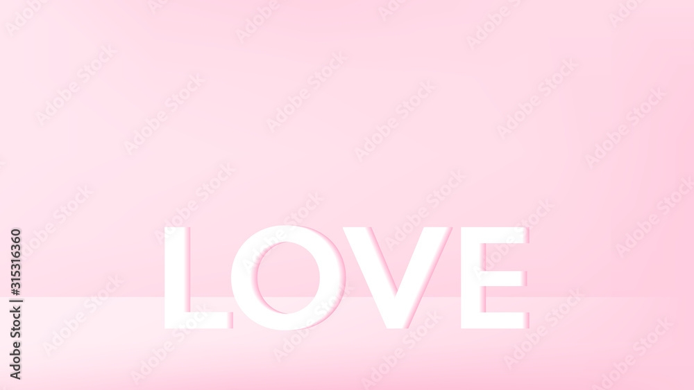 Love word caractor on pink background. EPS10 Vector illustration use for Mother's, Valentine's Day, birthday greeting card. Love word caractor on pink background. EPS10 Vector illustration use for Mother's, Valentine's Day, birthday greeting card.