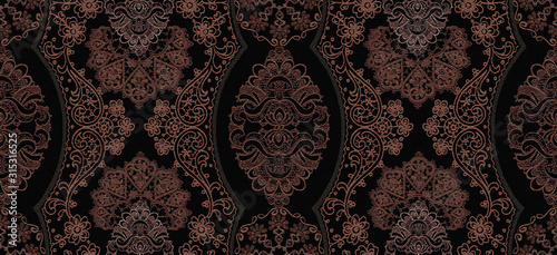 Exquisite baroque design, rococo design, suitable for textile clothing and wallpaper design