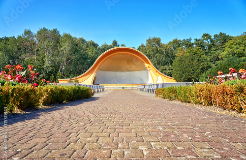 Public concert shell on the promenade in Swinemünde. Swinoujscie, Poland photo