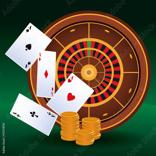 aces money coins roulette betting game gambling casino