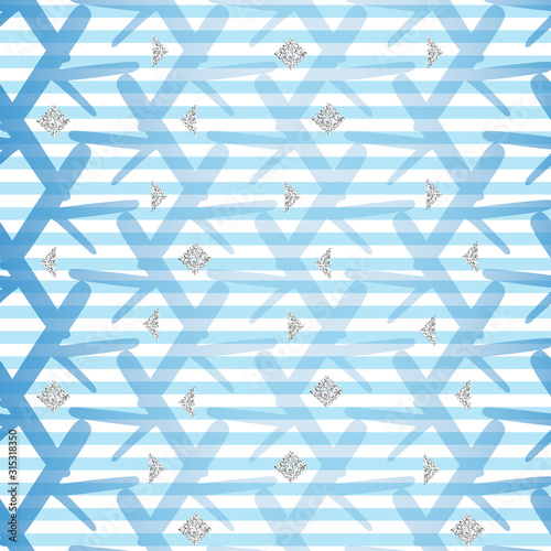 seamless abstract blue and glitter pattern background