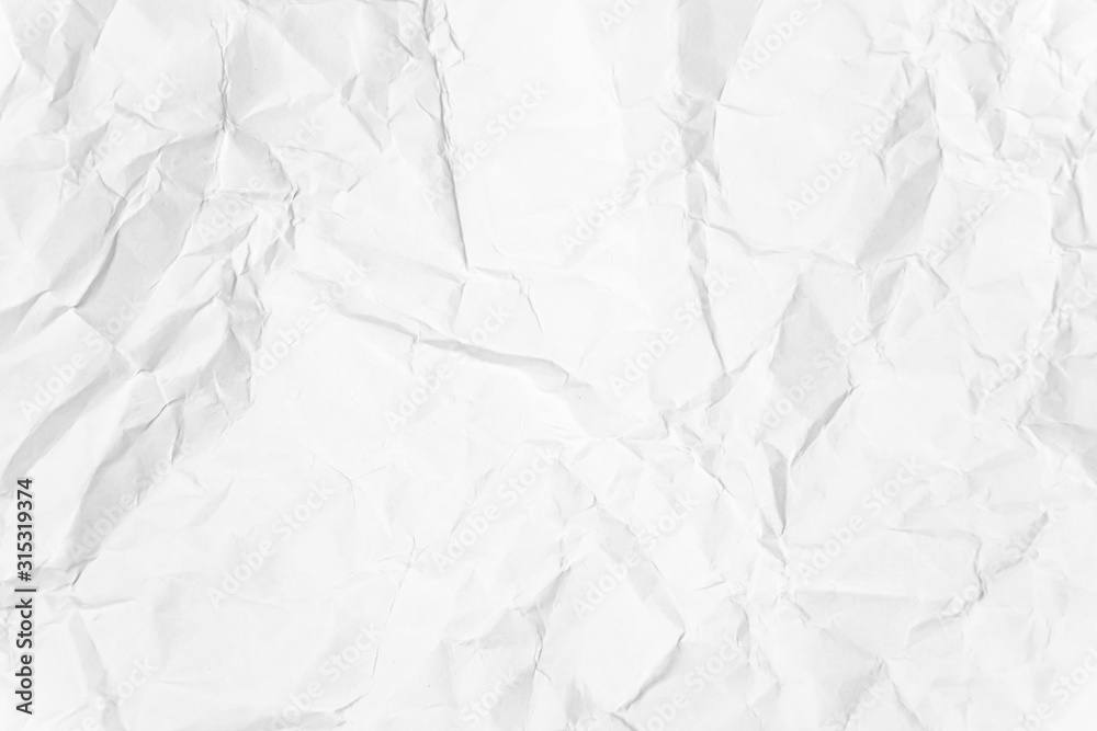 Fototapeta premium Paper texture Crumpled White.Top view.