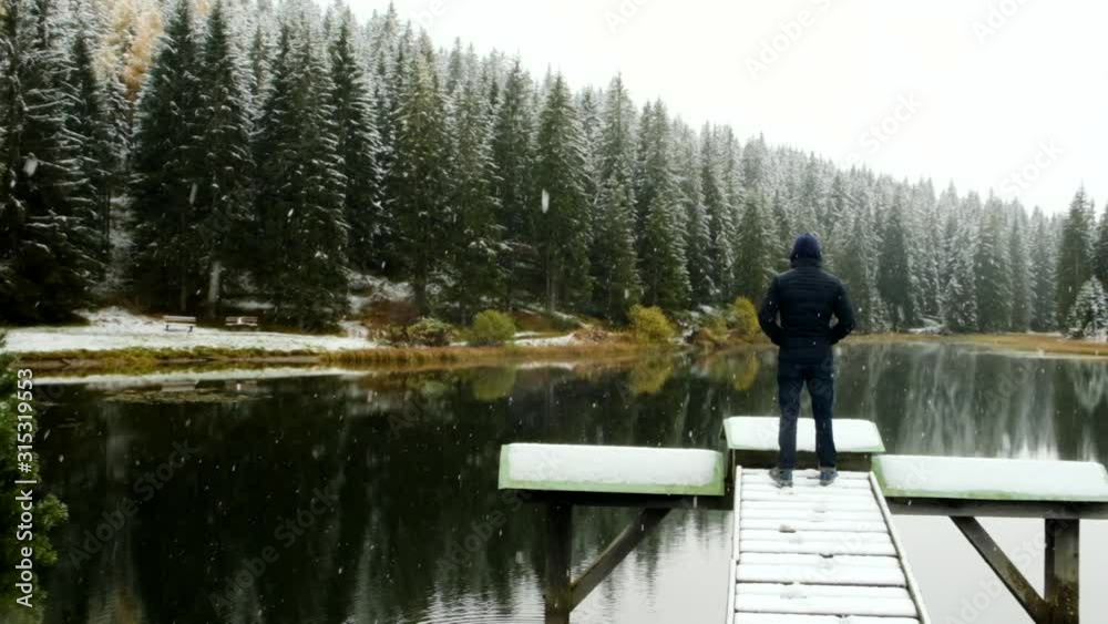 Forest lake beautiful view. Travel to Austria. Forest lake beautiful view. Travel to Austria.