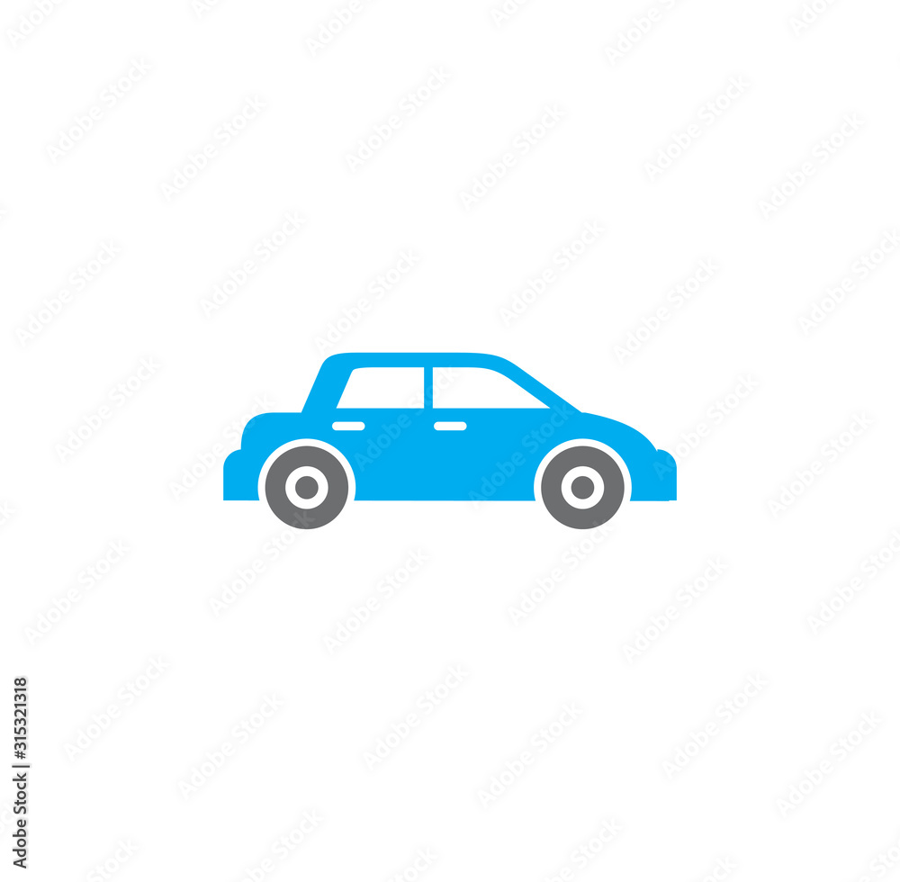 Car icon on background for graphic and web design. Creative illustration concept symbol for web or mobile app