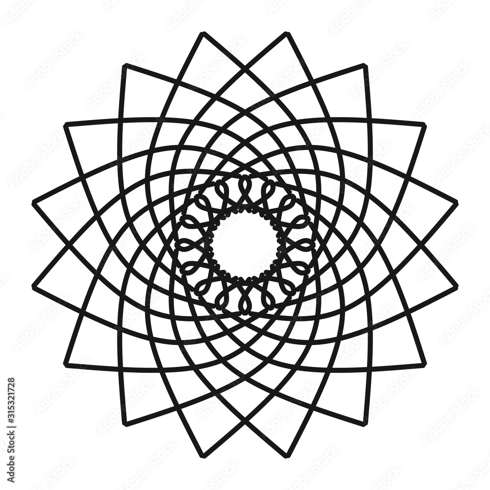 Obraz premium Abstract mandala on white background