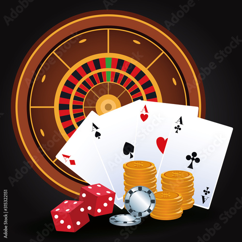 roulette dices money chips cards betting game gambling casino