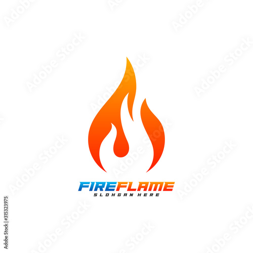 Flame Logo Design Vector, Fire logo template, Blaze Icon symbol, Creative design, Illustration