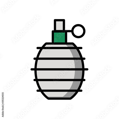 grenade military force isolated icon