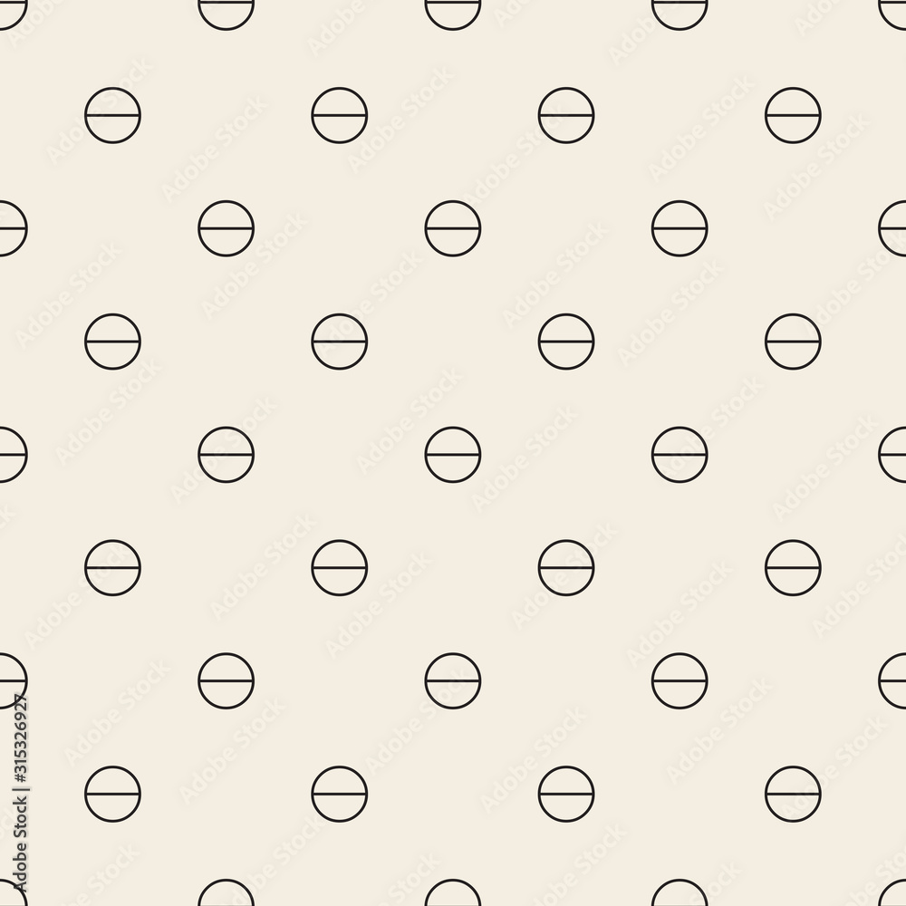 seamless  monochrome geometric pattern background with circle shape