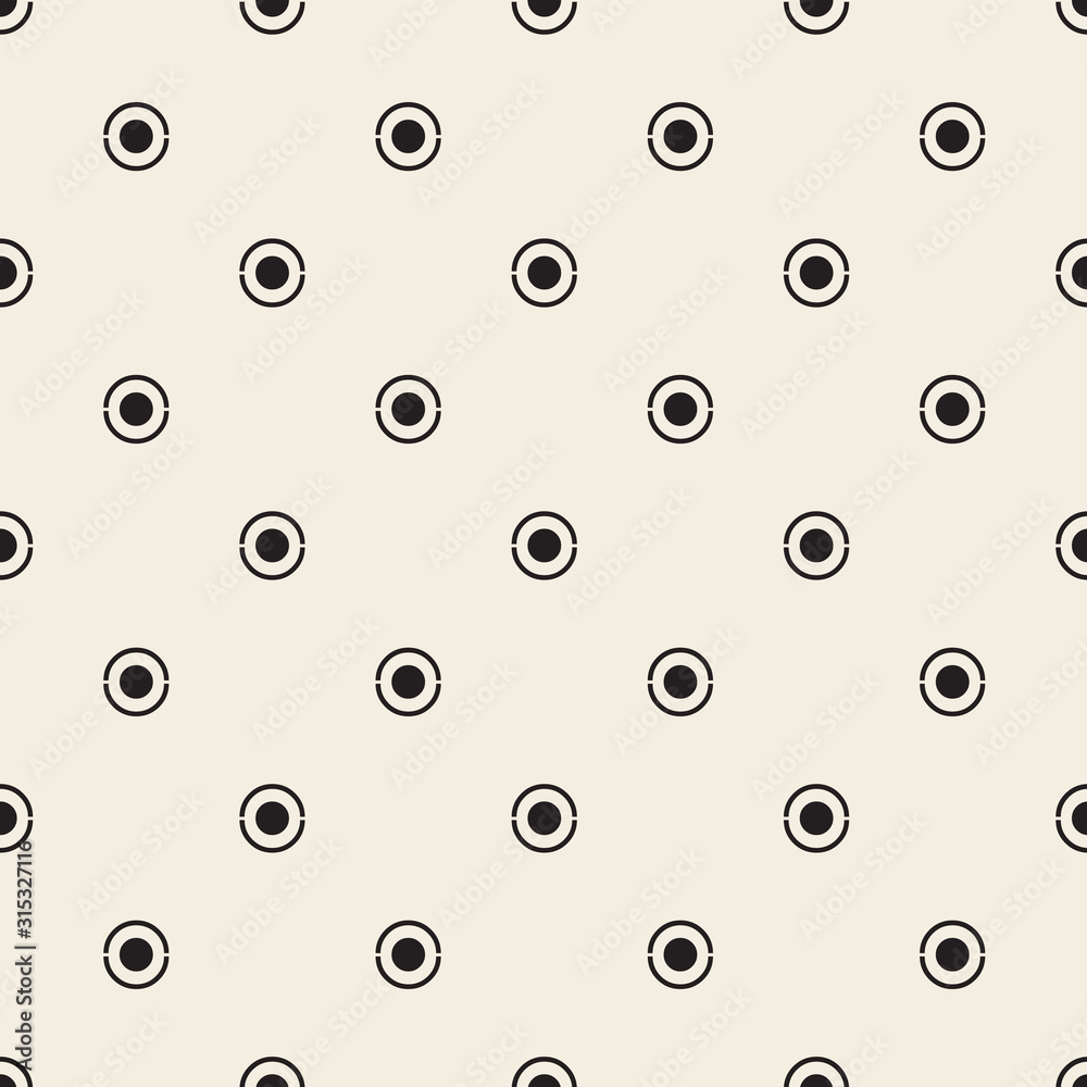 seamless  monochrome pattern background with simple dot shape