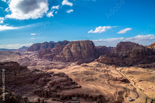 Panoramic View of Petra, Unesco Archeological Site, Jordan