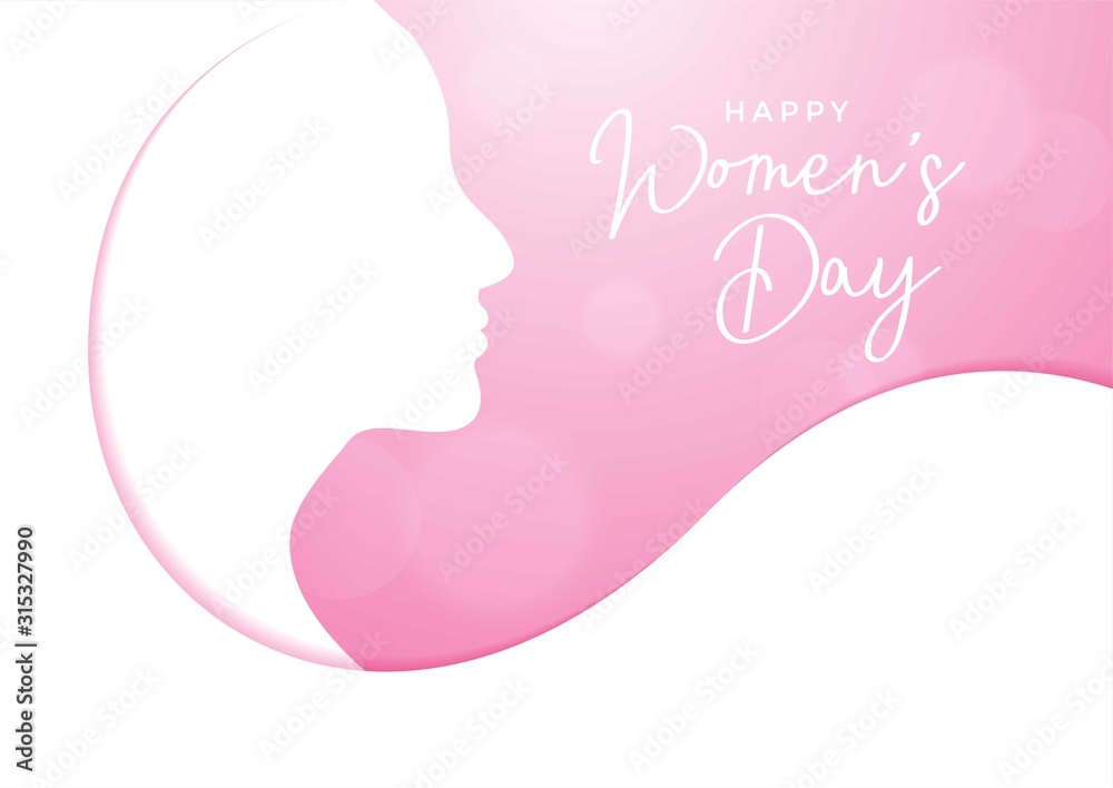Women day background for greeting card vector illustration