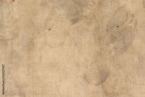 dust footprint on wooden pallet