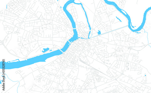 Obraz na plátně Limerick, Ireland bright vector map