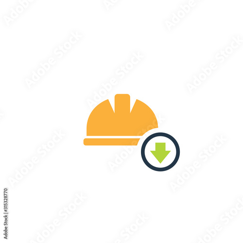 Job reduction icon. Clipart image isolated on white background