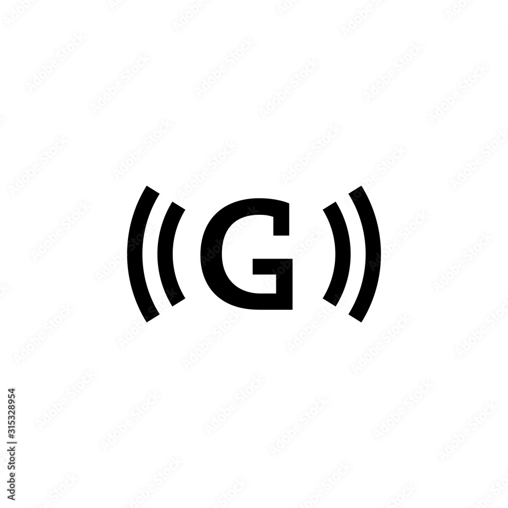G sensor icon. Clipart image isolated on white background G sensor icon. Clipart image isolated on white background