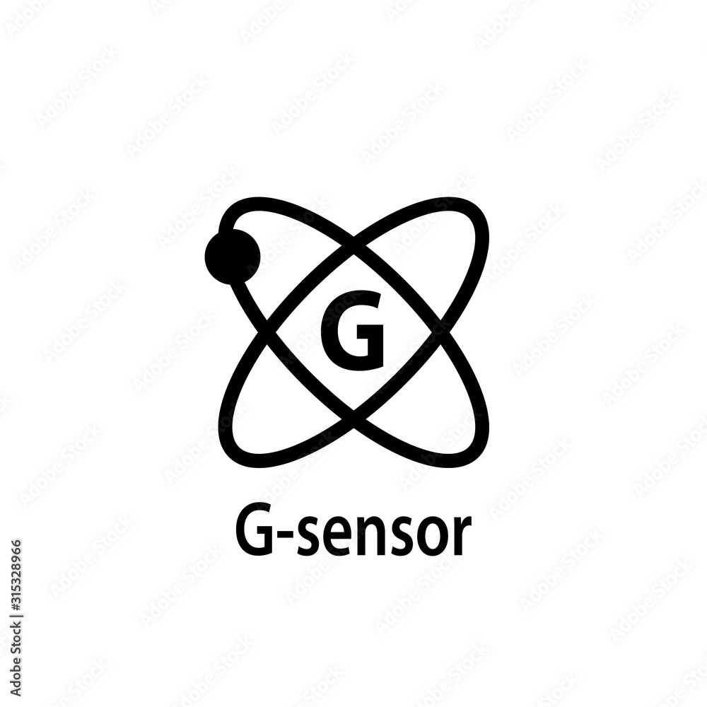 G sensor icon. Clipart image isolated on white background Stock Vector