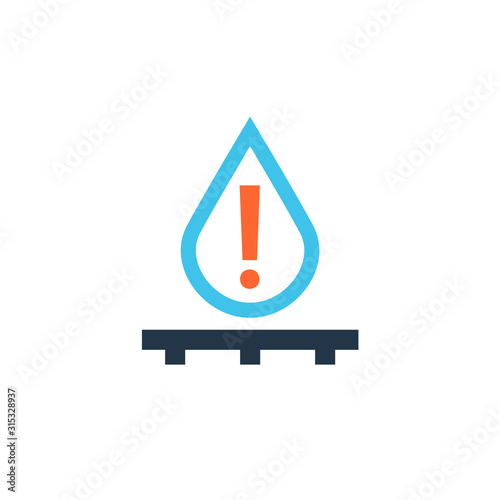 Floor flood sensor icon. Clipart image isolated on white background