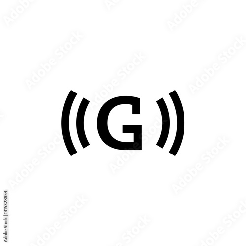 G sensor icon. Clipart image isolated on white background