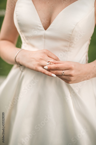 bride holding hands