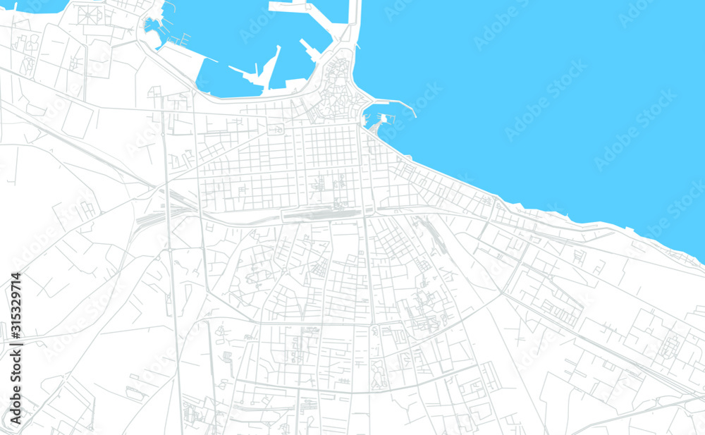 Bari, Italy bright vector map