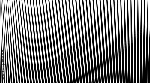 Halftone background with stripped black and white lines. Optical illusion art vector design.