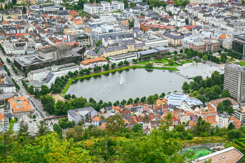 City view from Floyen mountain, Bergen, Norway
