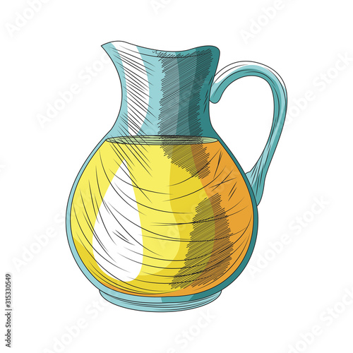 lemonade jug icon, flat design