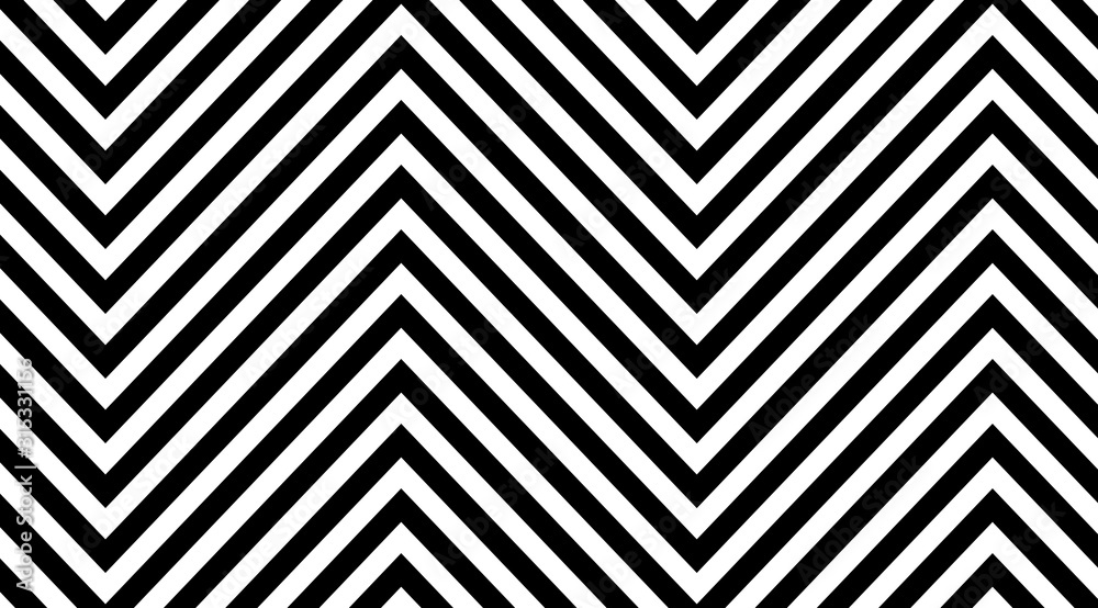Zig zag pattern. Optical illusion effect. Stripped backdrop vector design.