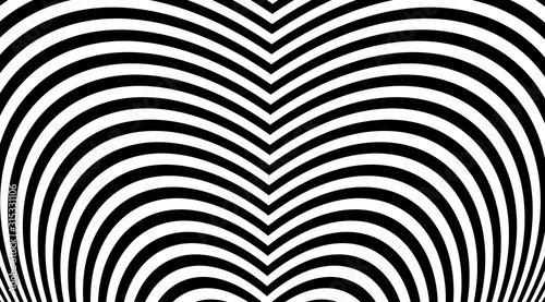 Optical illusion stripped abstract background vector design.